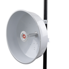 Antena direccional de alta resistencia, Ganancia 30 dBi, (4.9 -6.4 GHz), Plato hondo para mayor inmunidad al ruido, Conectores N-Hembra, Montaje incluido.