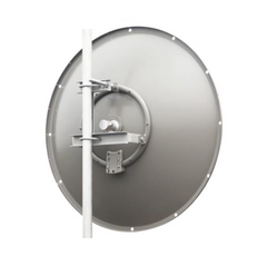 Antena direccional de 3 ft, 5.9 a 7.1 GHz, Ganancia 34 dBi, Conectores RP-SMA Hembra, Polarización doble, incluye montaje para torre o mástil