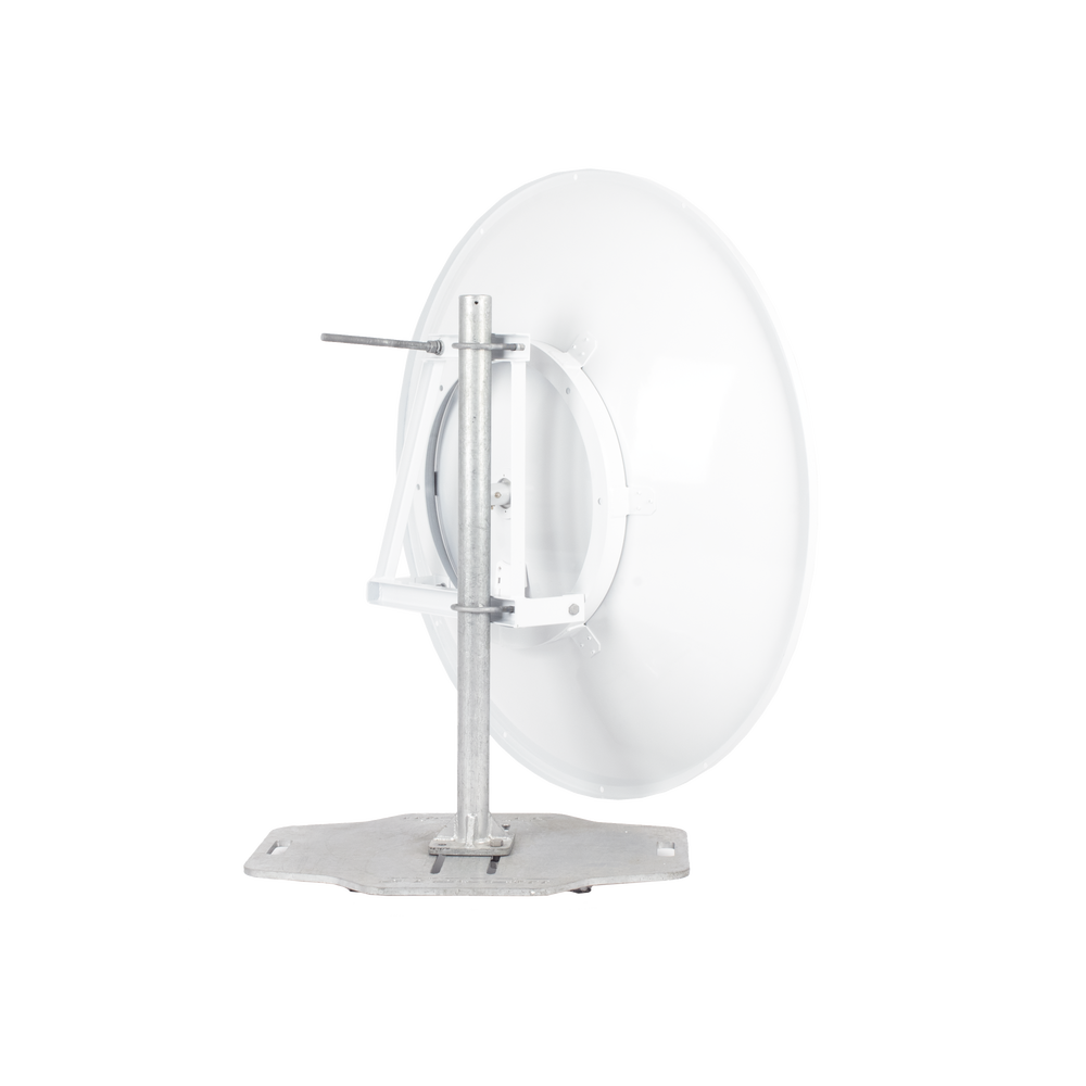 Antena direccional de 4 ft, 5.1 a 7.125 GHz, Ganancia 36 dBi, Conectores RP-SMA Hembra, Polarización doble, incluye montaje para torre o mástil