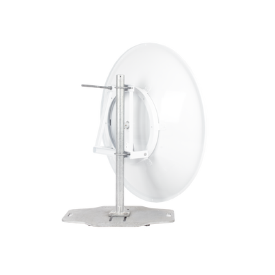 Antena direccional de 4 ft, 5.1 a 7.125 GHz, Ganancia 36 dBi, Conectores RP-SMA Hembra, Polarización doble, incluye montaje para torre o mástil