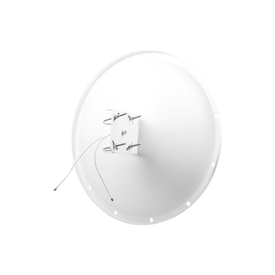 Antena Direccional con Frecuencia Extendida / 4.8 - 6.5 GHz / 28 dBi /  Jumper incluido con conector  SMA-Macho Inverso / Polaridad en 90º y 45º / Montaje incluido para torre o mástil