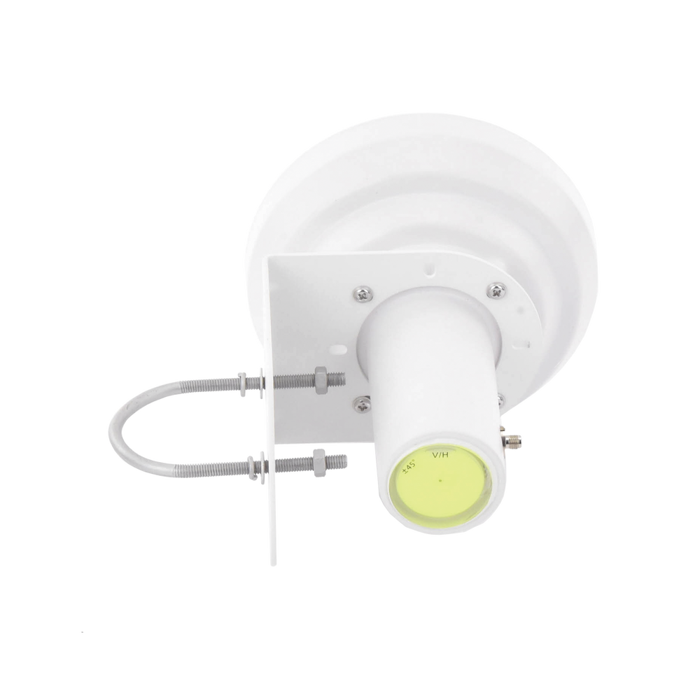 Antena Tipo Horn de 45 °, 15 dBi, 4.9 - 7GHz, Ideal para ambientes de alto ruido,  Tipo de conector RPSMA, con montaje y jumpers incluidos