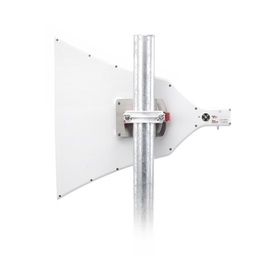 Antena Tipo Horn de 90° , 16 dBi, Ideal para ambientes de alto ruido, 4.9-6.5 GHz, , Conector SMA-Hembra, con montaje incluido