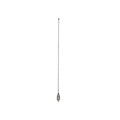 Antena grado marino en banda de VHF de 136 a 512 MHz con conector PL259 macho.