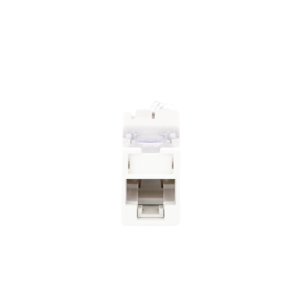 Jack Ultramax Cat6A, UTP, Montaje Híbrido en Placa de Pared (Plano y Angulado), Color Blanco, Punch Down
