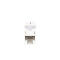 Jack Ultramax Cat6A, UTP, Montaje Híbrido en Placa de Pared (Plano y Angulado), Color Blanco, Punch Down