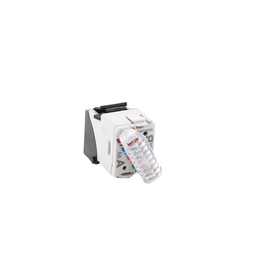 Jack Ultramax Cat6a, Utp, Tipo Keystone, Color Negro, Punch Down
