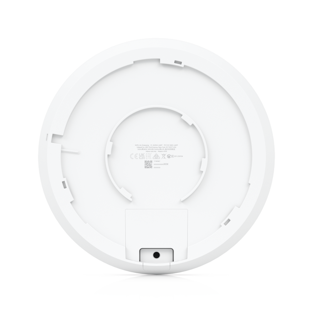 Punto de Acceso UniFi WiFi 6E Enterprise, alta densidad, hasta 600 usuarios, Mu-MIMO 4x4, bandas 2.4/5/6 Ghz, (1) puerto RJ45 2.5G (POE+ no incluido)