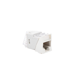 Jack Ultramax Cat6, UTP, Montaje Híbrido en Placa de Pared (Plano y Angulado), Color Blanco, Punch Down