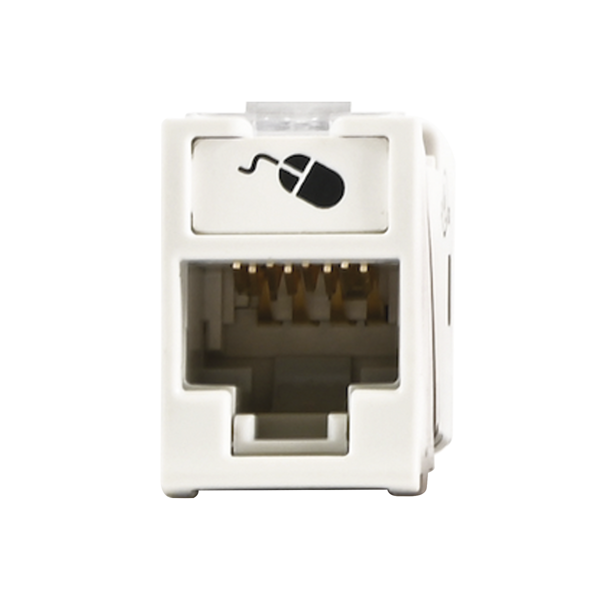 Jack Ultramax Cat6, UTP, Montaje Híbrido en Placa de Pared (Plano y Angulado), Color Blanco, Punch Down