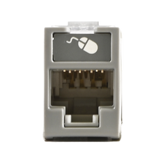 Jack Ultramax Cat6, UTP, Montaje Híbrido en Placa de Pared (Plano y Angulado), Color Gris, Punch Down