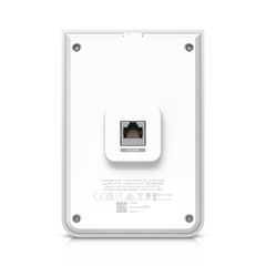Access Point UniFi U6 In Wall/Montaje p/pared, WIFI 6 2.4 Y 5 Ghz, hasta 5.3 Gbps, 1 pto PoE In, 4 ptos secundarios (1 PoE Out)