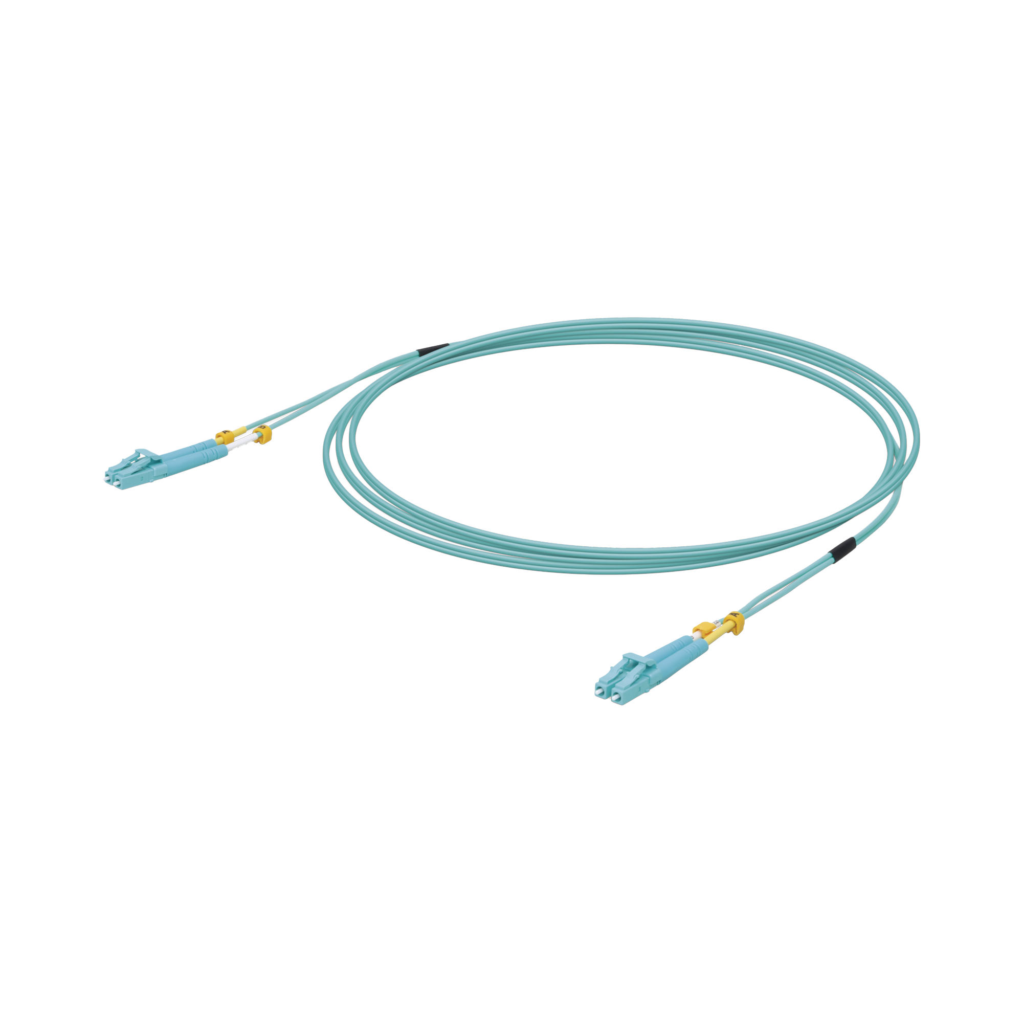 Jumper de Fibra Óptica Multimodo LC-LC Duplex 10 G, 50/125 OM3, Color Aqua, 3 Metros (9.84 Pies)