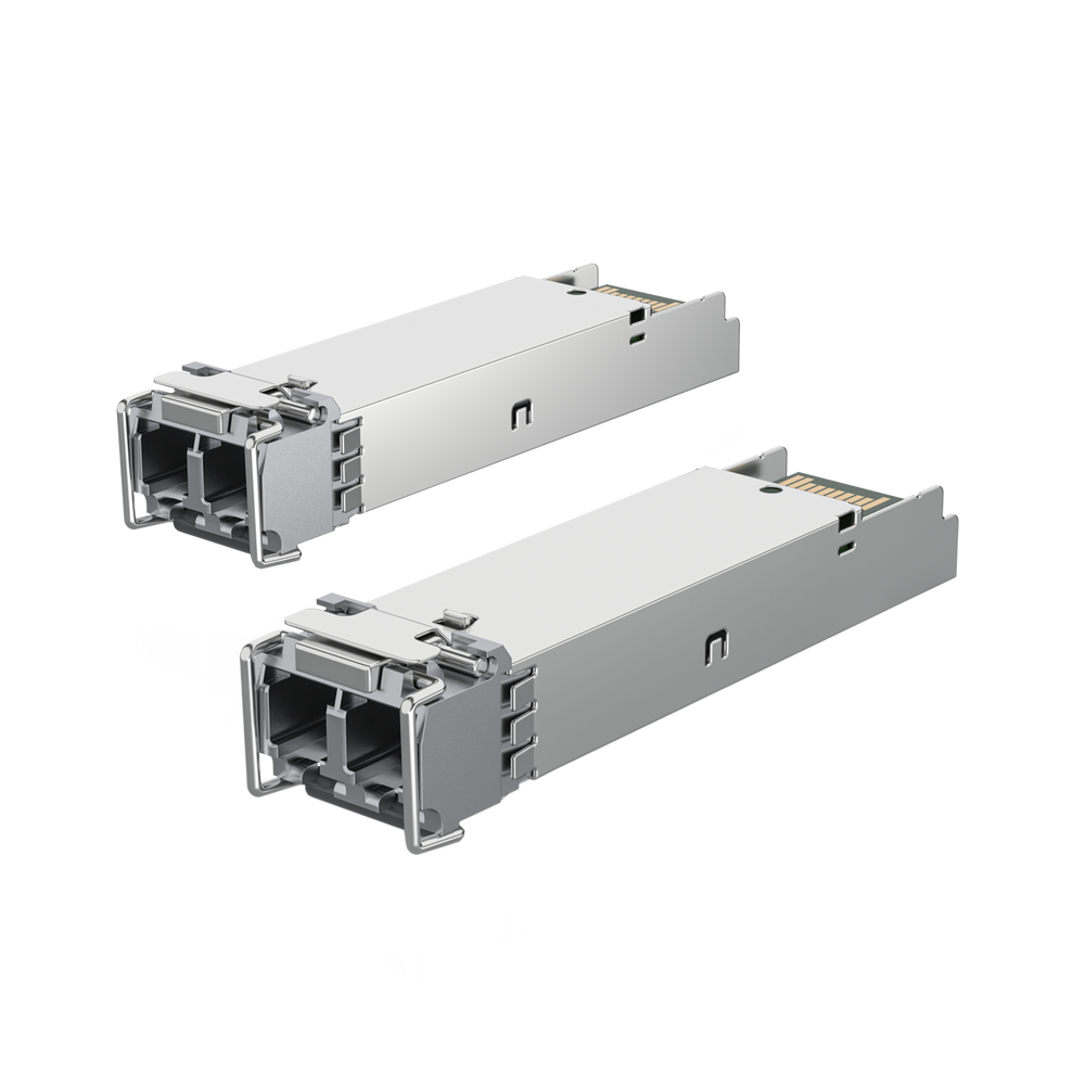 UFiber Módulo SFP, transceptor MiniGibic MultiModo 1 Gbps, distancia 550m, conectores LC, paquete de 2 piezas