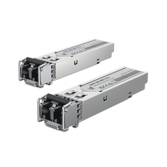 UFiber Módulo SFP, transceptor MiniGibic MultiModo 1.25 Gbps, distancia 550m, conectores LC, paquete de 2 piezas