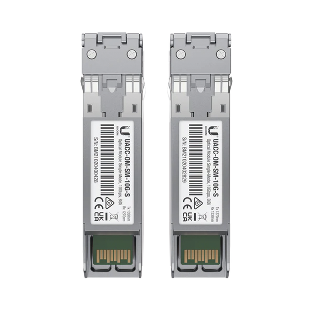 UFiber Módulo SFP+, transceptor MiniGibic MonoModo 10 Gbps, distancia 10 km, un conector LC. Incluye 2 piezas