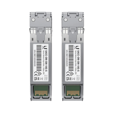 UFiber Módulo SFP+, transceptor MiniGibic MonoModo 10 Gbps, distancia 10 km, un conector LC. Incluye 2 piezas