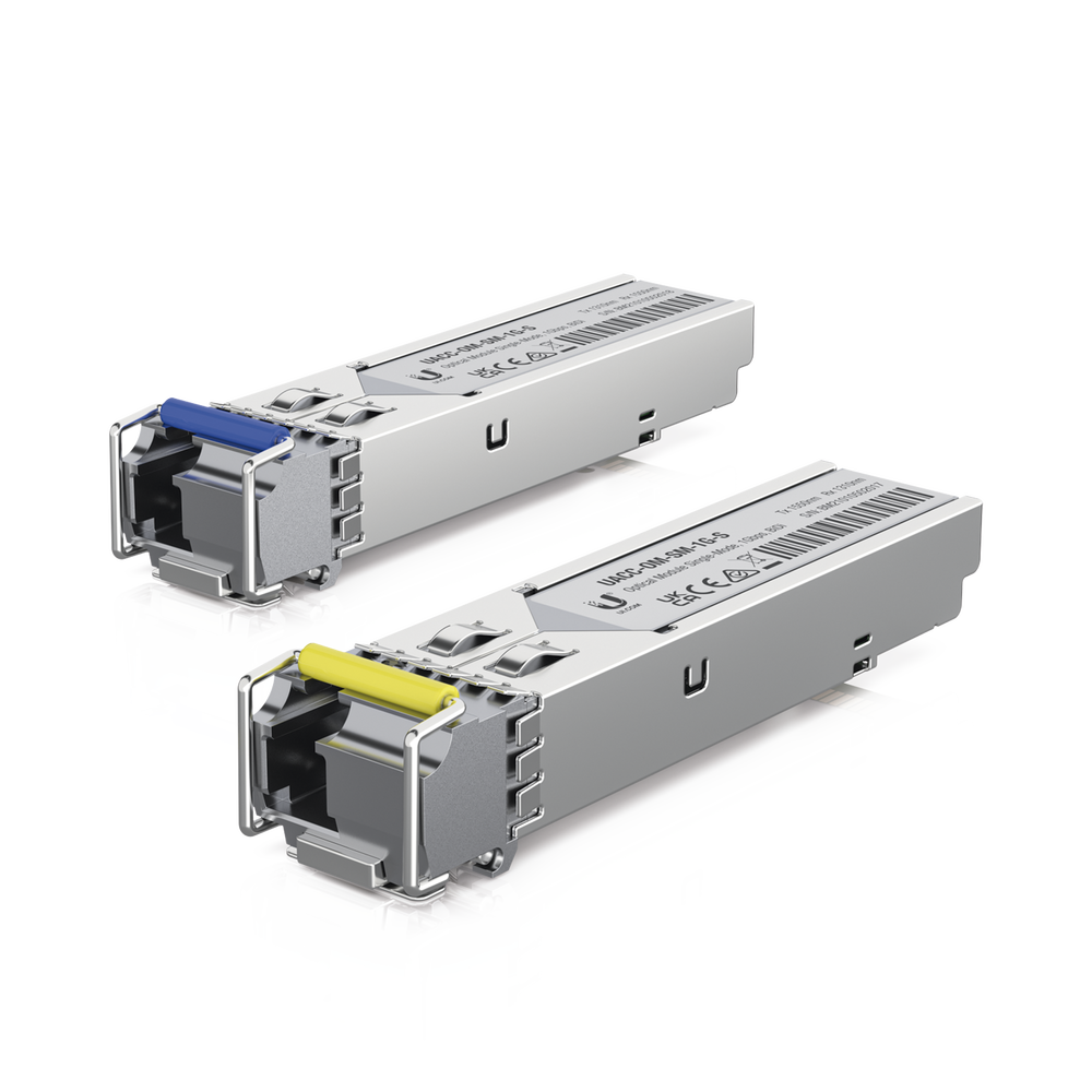 UFiber Módulo SFP, transceptor MiniGibic MonoModo 1 Gbps, distancia 3km, Simplex, un conector LC, incluye 2 tranceptores
