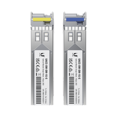 UFiber Módulo SFP, transceptor MiniGibic MonoModo 1 Gbps, distancia 3km, Simplex, un conector LC, incluye 2 tranceptores