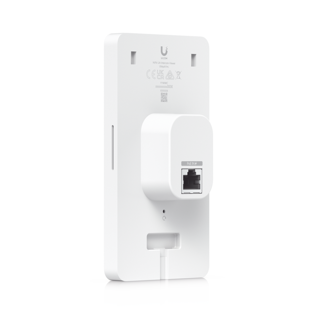 UniFi Intercom Viewer, monitor que se vincula a UA-INTERCOM, para visualizar y aperturar, pantalla táctil de 5", energizado por POE, montaje en pared