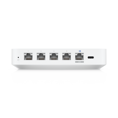 UniFi Cloud Gateway, Router multiWAN para balanceo/failover / Integra UniFi Network para administrar hasta 30 dispositivos UniFi, (1) puerto WAN 1/2.5 GbE y (4) puertos LAN GbE