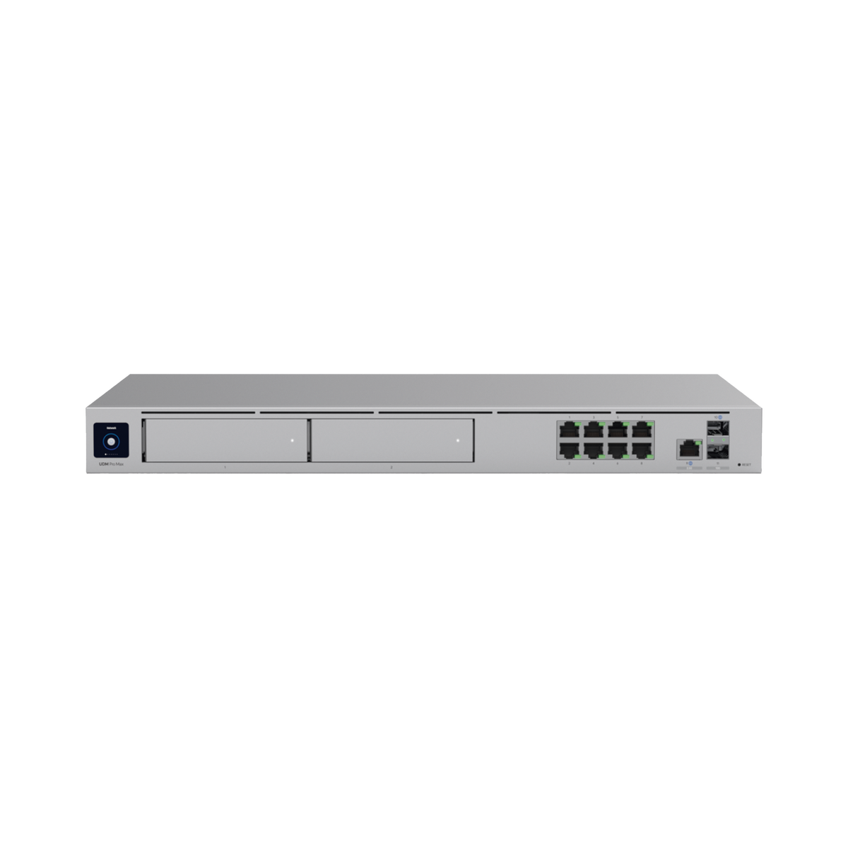 UniFi Dream Machine Pro Max – Cloud Gateway Empresarial con Soporte para 150 Dispositivos y 2000 Clientes, 5 Gbps de Ruteo con IDS/IPS, 2 Bahías para HDD 3.5”, SSD Interno de 128 GB, Failover, Balanceo de Carga y VPN/SD-WAN