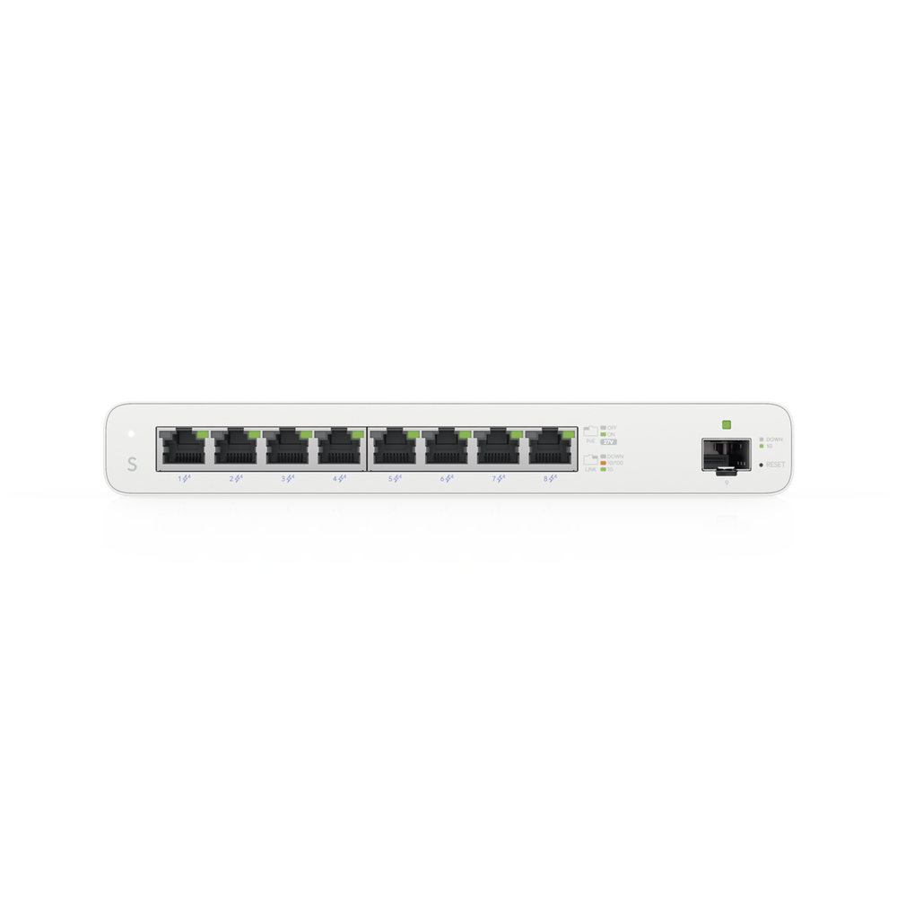 UISP Switch Gigabit PoE Pasivo de Capa 2 con 8 Puertos para Implementaciones MicroPoP