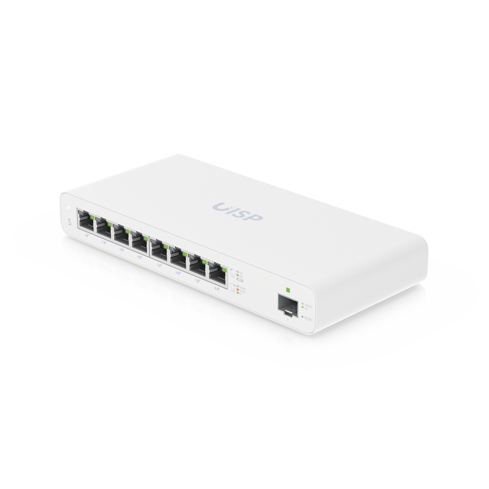 UISP Switch Gigabit PoE Pasivo de Capa 2 con 8 Puertos para Implementaciones MicroPoP
