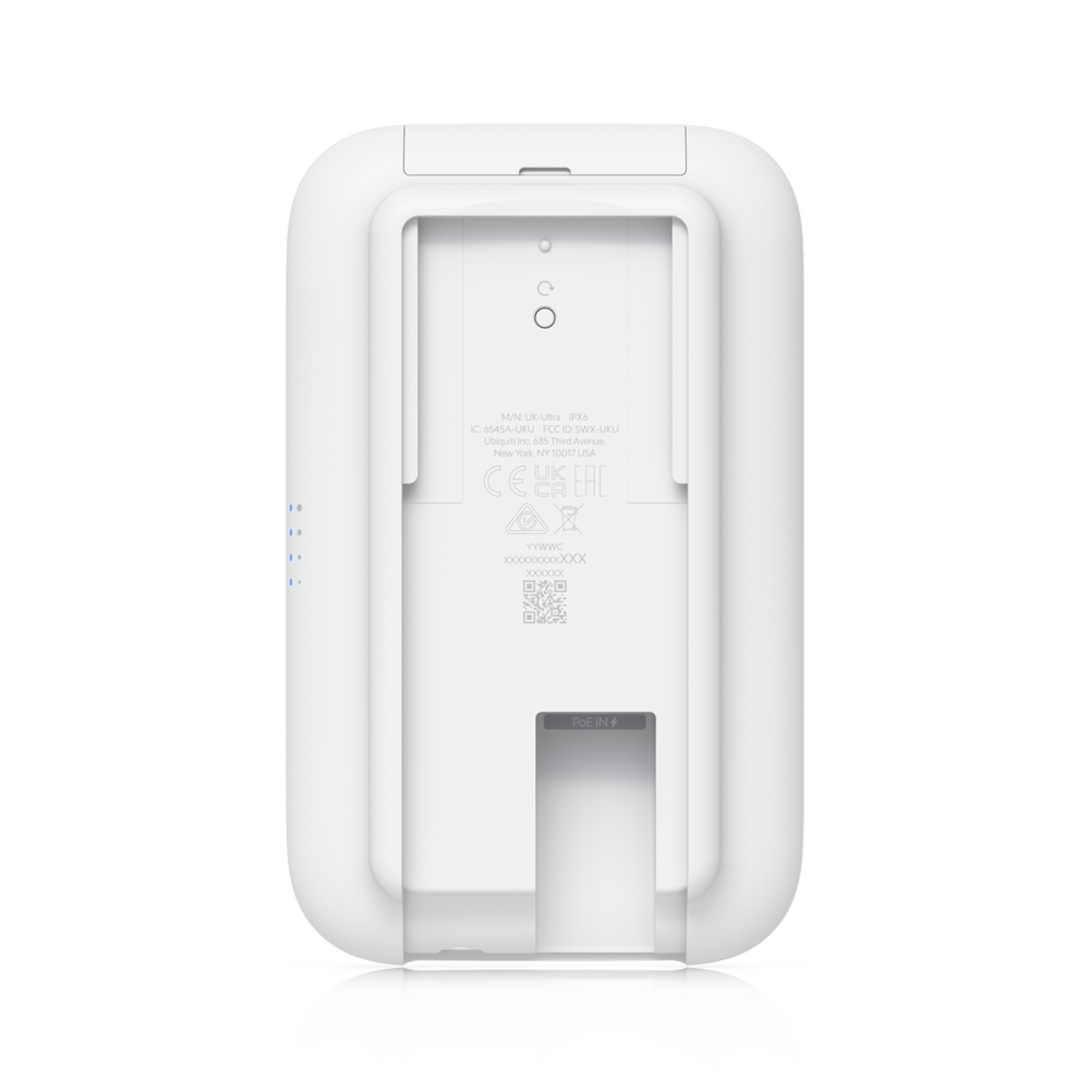 Access Point UniFi UK Ultra Navaja Suiza WiFi 5, MU-MIMO 2x2, instalación flexible, antena sectorial integrada, (2) conectores RP-SMA para antenas omnidireccionales externas, para interior o exterior (IPX6)