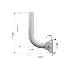 Montaje universal flexible para instalación en poste o pared, compatible con equipos Ubiquiti, Mimosa, Cambium y Altai