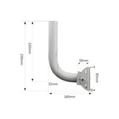 Montaje universal flexible para instalación en poste o pared, compatible con equipos Ubiquiti, Mimosa, Cambium y Altai