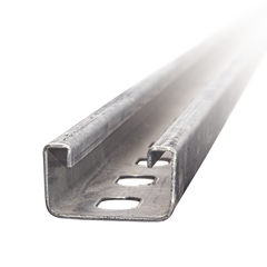 Unicanal perforado 4x2, 3000 mm, con acabado Electro Zinc