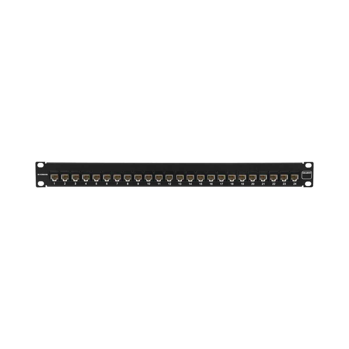 Patch Panel Ultramax. UTP, Precargado con Jacks Cat6A, 24 Puertos, Plano, 1U