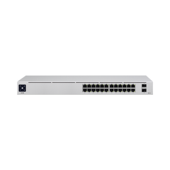 UniFi Switch USW-24-POE Gen2, Capa 2 de 24 puertos (16 puertos PoE 802.3af/at + 8 puertos Gigabit) + 2 puertos 1G SFP, 95W, pantalla informativa