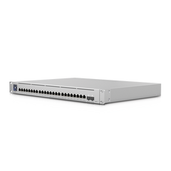 UniFi Switch Empresarial Capa 3 de 24 puertos PoE 802.3af/at (12 puertos 2.5G y 12 puertos 1G) + 2 puertos 1/10G SFP+, 400W, pantalla informativa