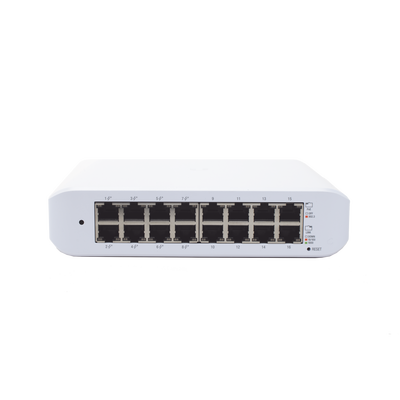 Switch UniFi Lite Administrable PoE de 16 Puertos 10/100/1000 Mbps (8 puertos 802.3af/at), 45 W