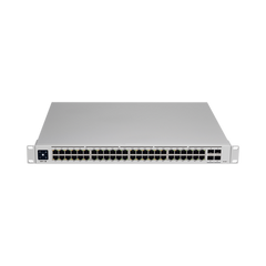 UniFi Switch USW-Pro-48-POE Gen2, Capa 3 de 48 puertos PoE 802.3at/bt + 4 puertos 1/10G SFP+, 600W, pantalla informativa