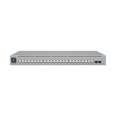 UniFi Switch Pro Max 24 POE, 24 puertos (8 puertos POE++ 2.5 GbE y 16 puertos GbE POE+), 2 puertos SFP+ 10G, 400W, pantalla táctil