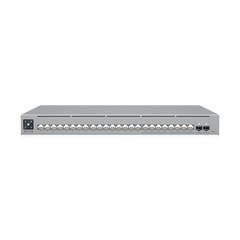 UniFi Switch Pro Max 24 POE, 24 puertos (8 puertos POE++ 2.5 GbE y 16 puertos GbE POE+), 2 puertos SFP+ 10G, 400W, pantalla táctil
