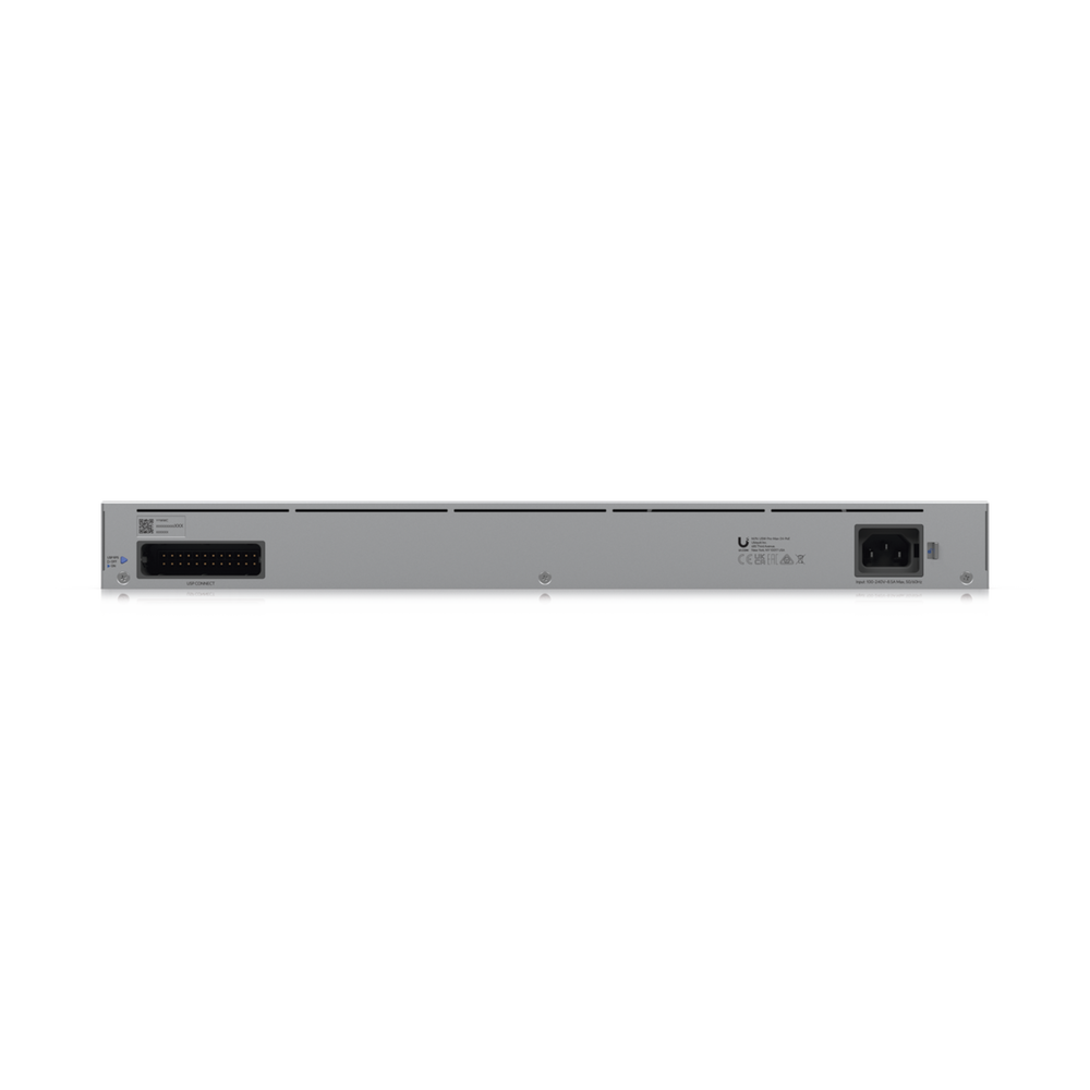 UniFi Switch Pro Max 24 POE, 24 puertos (8 puertos POE++ 2.5 GbE y 16 puertos GbE POE+), 2 puertos SFP+ 10G, 400W, pantalla táctil