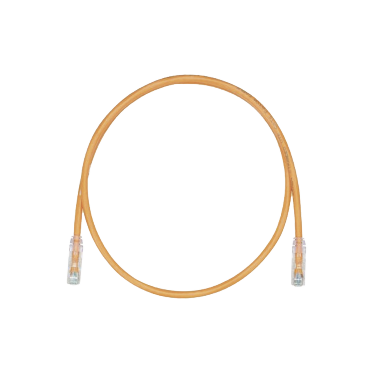 Cable de Parcheo, UTP Cat5e, Diámetro Reducido (28AWG), Color Naranja, 0.30 Metros (1 Pie)