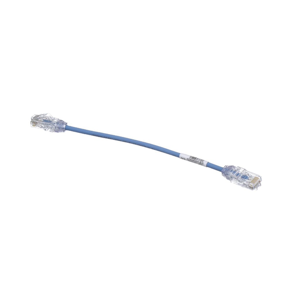 Cable de Parcheo TX6, UTP Cat6, Diámetro Reducido (28AWG), Color Azul, 20 cm (7.87 pulgadas)