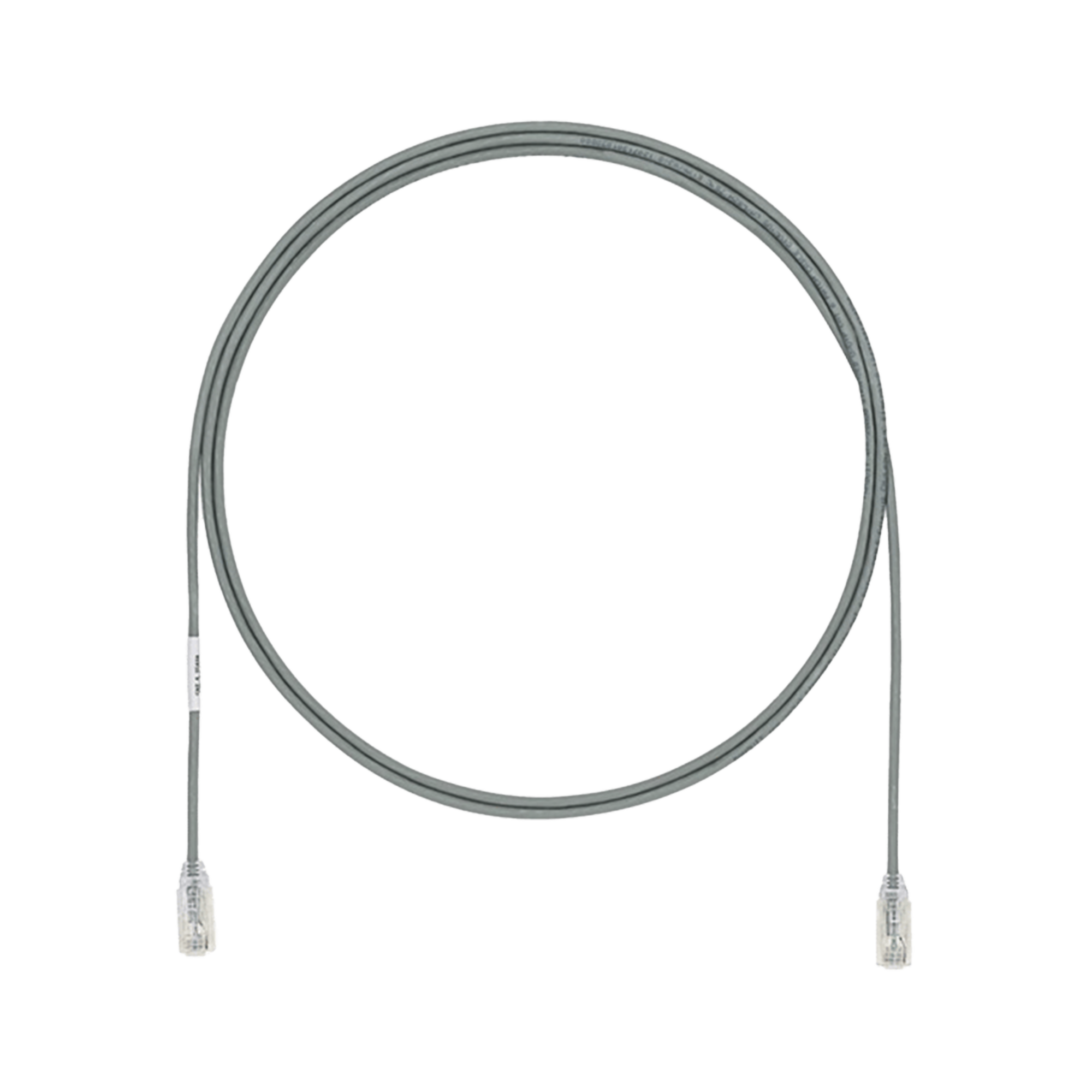 Cable de Parcheo TX6, UTP Cat6, Diámetro Reducido (28AWG), Color Gris, 1.5 Metros (4.92 Pies)