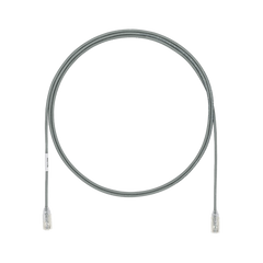 Cable de Parcheo TX6, UTP Cat6, Diámetro Reducido (28AWG), Color Gris, 1.5 m