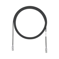Cable de Parcheo TX6, UTP Cat6, Diámetro Reducido (28AWG), Color Negro, 3.05 Metros (10 Pies)