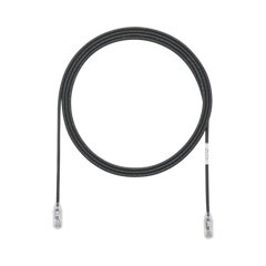 Cable de Parcheo TX6, UTP Cat6, Diámetro Reducido (28AWG), Color Negro, 10ft
