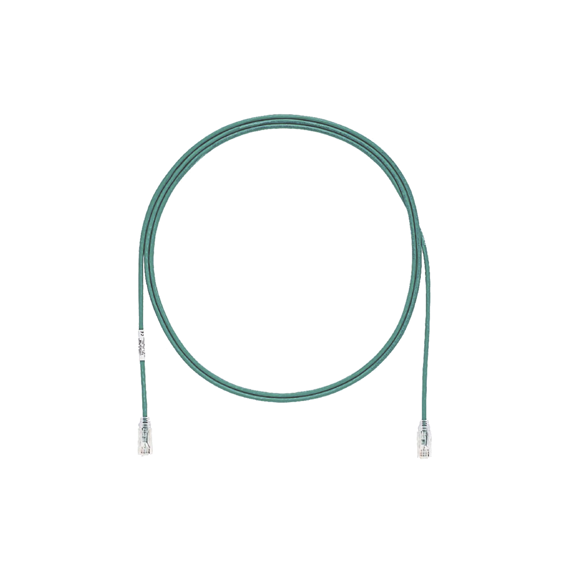Cable de Parcheo TX6, UTP Cat6, Diámetro Reducido (28AWG), Color Verde, 3.05 Metros (10 Pies)
