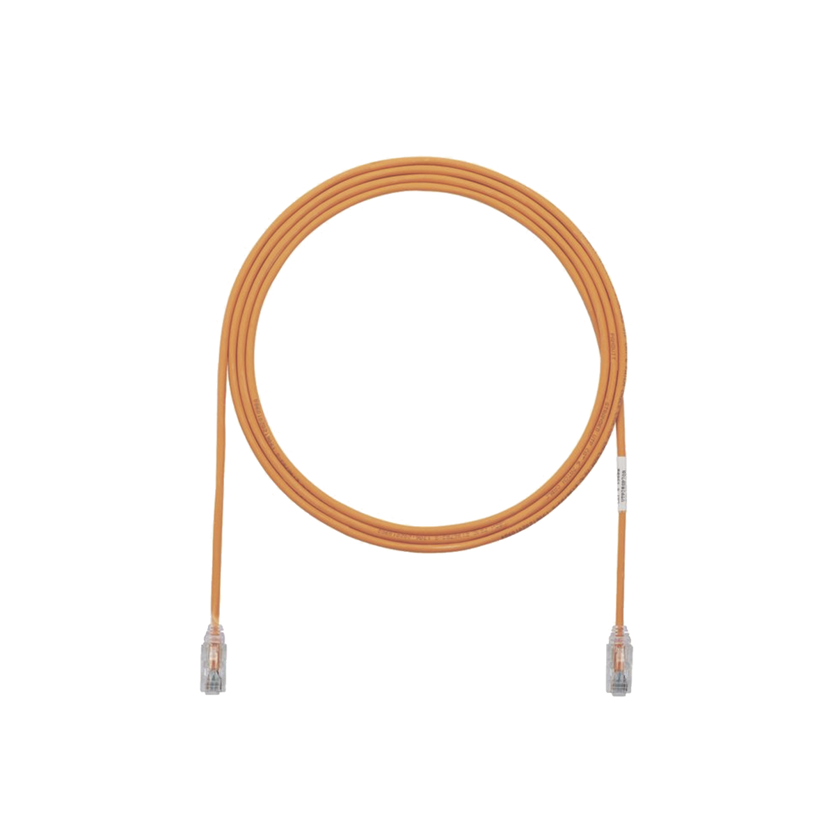 Cable de Parcheo TX6, UTP Cat6, Diámetro Reducido (28AWG), Color Naranja, 3.05 Metros (10 Pies)