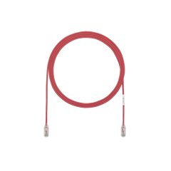 Cable de Parcheo TX6, UTP Cat6, Diámetro Reducido (28AWG), Color Rojo, 3.05 Metros (10 Pies)