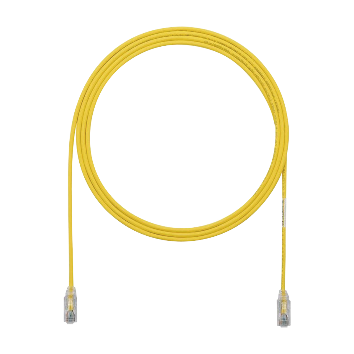 Cable de Parcheo TX6, UTP Cat6, Diámetro Reducido (28AWG), Color Amarillo, 3.05 Metros (10 Pies)